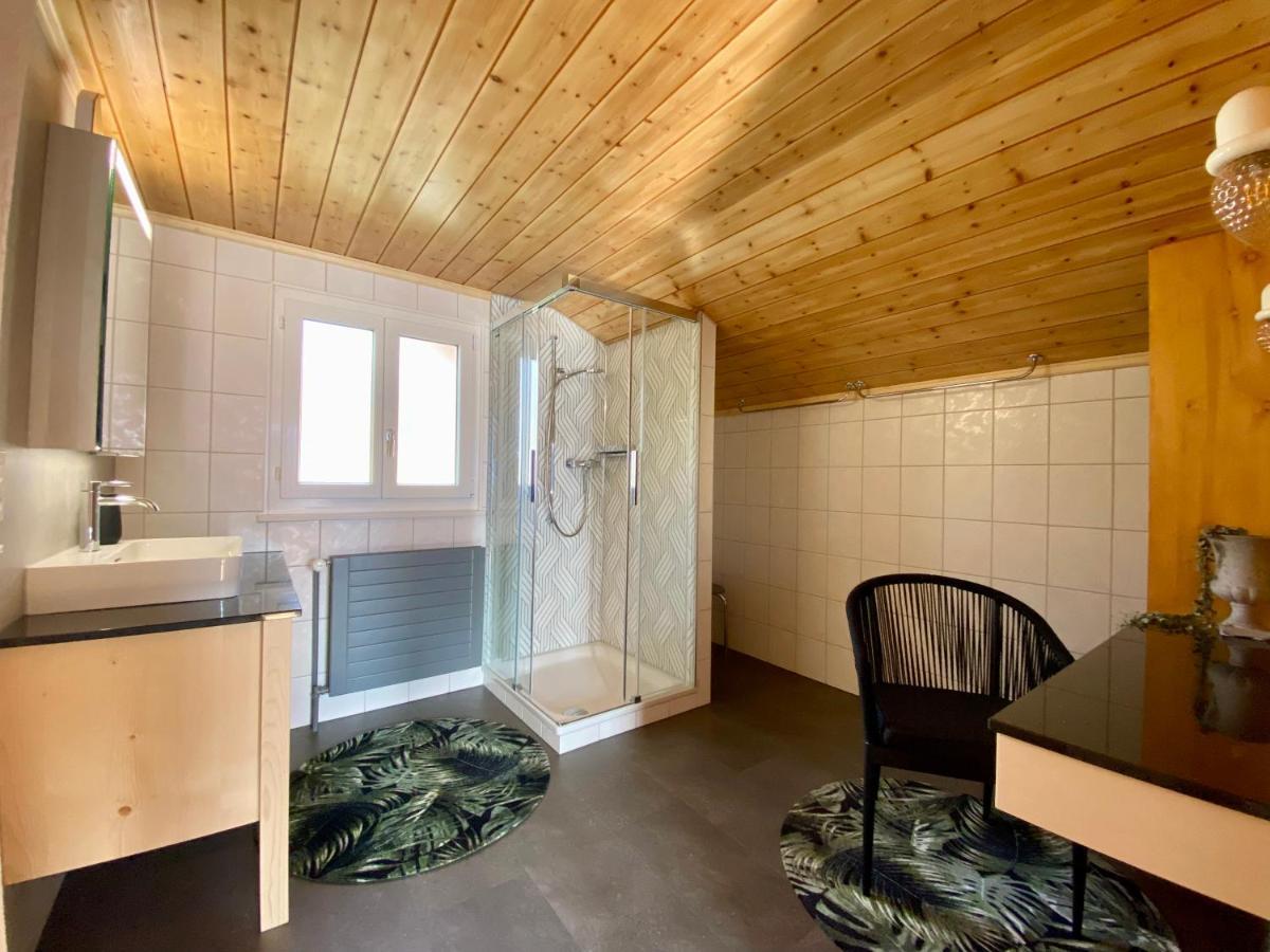 Chalet Egglen "Typical Swiss House, Best Views, Private Jacuzzi" Sigriswil Exteriör bild